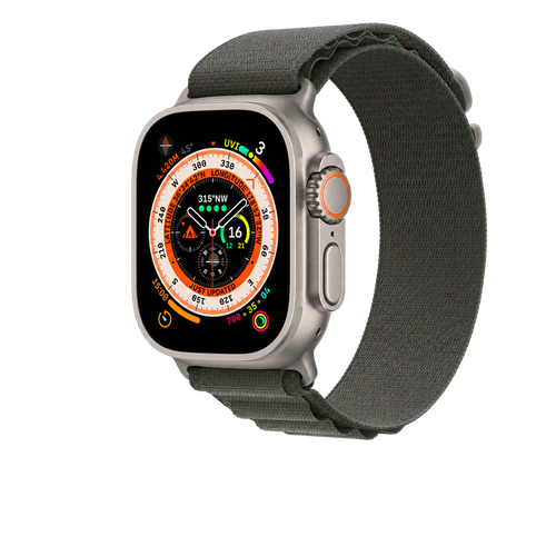 Apple Watch Ultra – widok z przodu i z tyłu